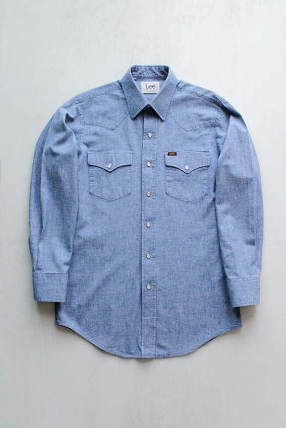 [Deadstock] 70s Lee Chambray Shirts (15 1/2 x 33)